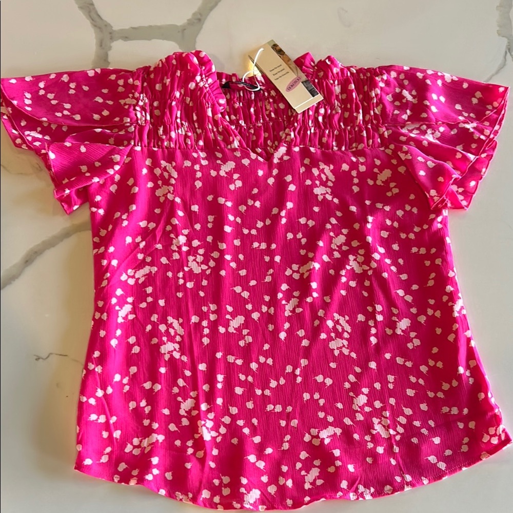 Pink Floral Blouse